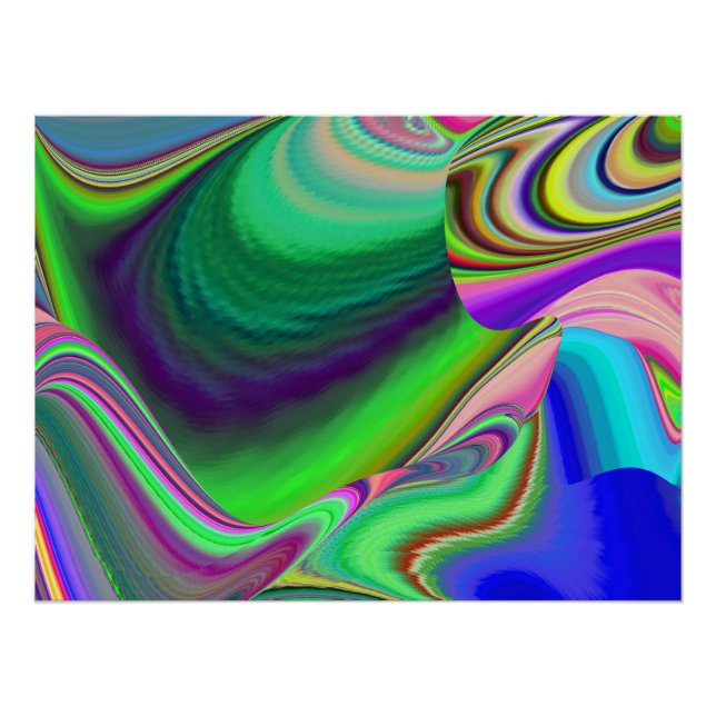 Summerfeeling , Abstract 3D Rainbowart Poster (Front)