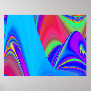 Summerfeeling , Abstract 3D Rainbowart Poster