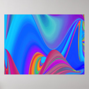 Summerfeeling , Abstract 3D Rainbowart Poster