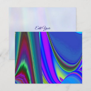 Summerfeeling , Abstract 3D Rainbowart RSVP Card