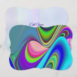 Summerfeeling , Abstract 3D Rainbowart Save The Date