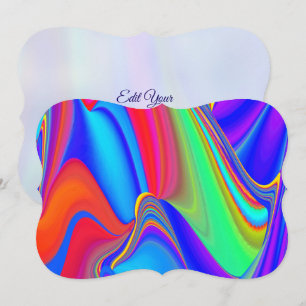 Summerfeeling , Abstract 3D Rainbowart Save The Date