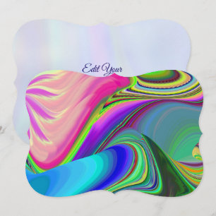 Summerfeeling , Abstract 3D Rainbowart Save The Date