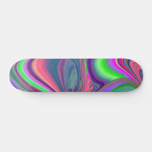 Summerfeeling , Abstract 3D Rainbowart Skateboard