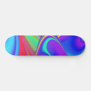 Summerfeeling , Abstract 3D Rainbowart Skateboard