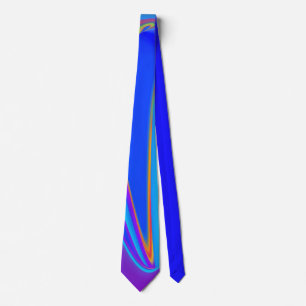 Summerfeeling , Abstract 3D Rainbowart Tie