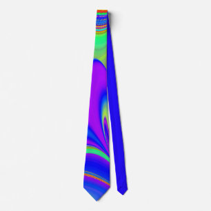 Summerfeeling , Abstract 3D Rainbowart Tie