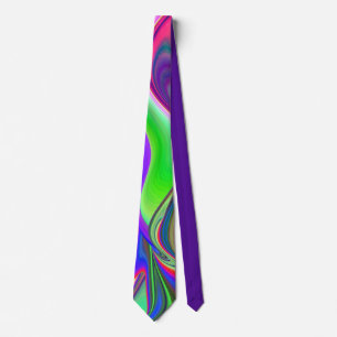 Summerfeeling , Abstract 3D Rainbowart Tie