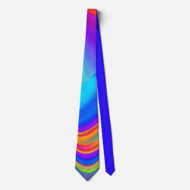 Summerfeeling , Abstract 3D Rainbowart Tie (Front)