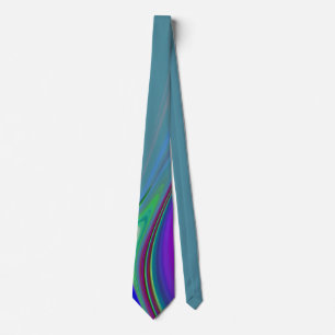Summerfeeling , Abstract 3D Rainbowart Tie