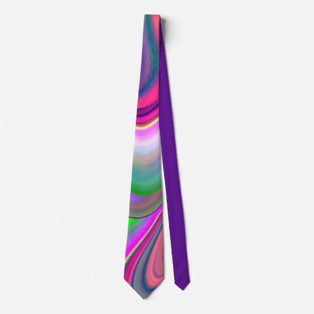 Summerfeeling , Abstract 3D Rainbowart Tie (Front)