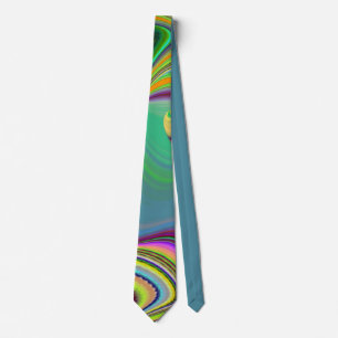 Summerfeeling , Abstract 3D Rainbowart Tie