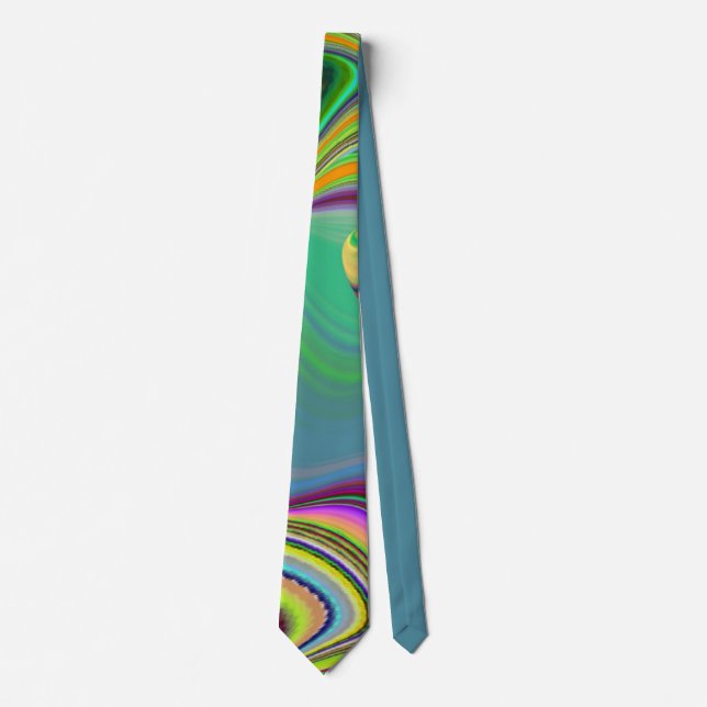 Summerfeeling , Abstract 3D Rainbowart Tie (Front)