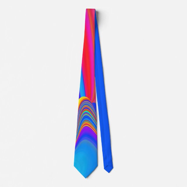 Summerfeeling , Abstract 3D Rainbowart Tie (Front)