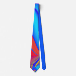 Summerfeeling , Abstract 3D Rainbowart Tie