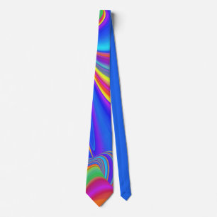 Summerfeeling , Abstract 3D Rainbowart Tie