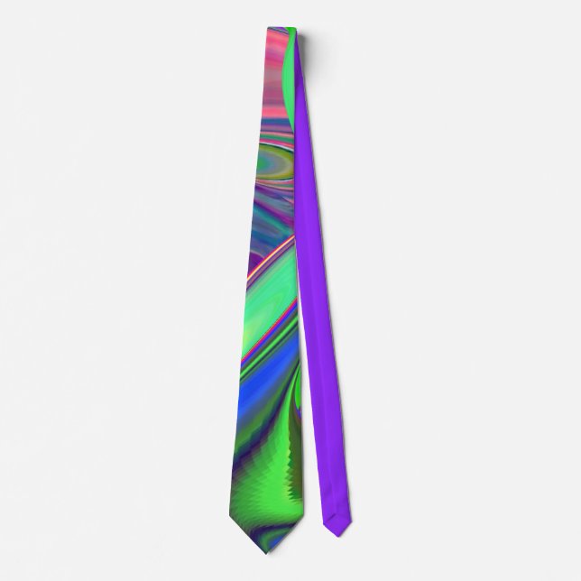 Summerfeeling , Abstract 3D Rainbowart Tie (Front)