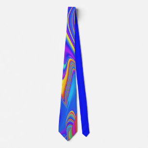 Summerfeeling , Abstract 3D Rainbowart Tie