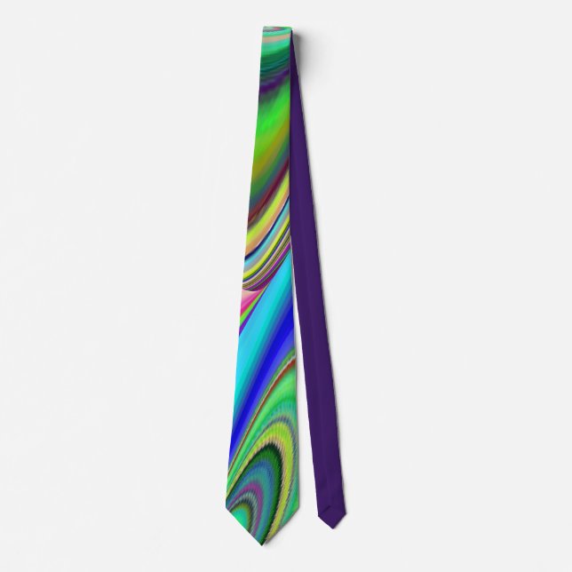 Summerfeeling , Abstract 3D Rainbowart Tie (Front)