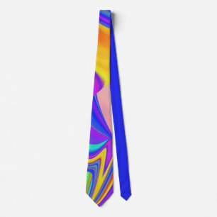 Summerfeeling , Abstract 3D Rainbowart Tie