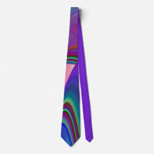 Summerfeeling , Abstract 3D Rainbowart Tie