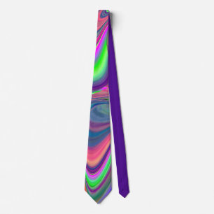 Summerfeeling , Abstract 3D Rainbowart Tie