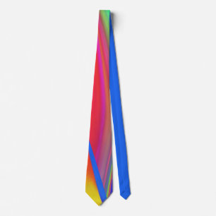 Summerfeeling , Abstract 3D Rainbowart Tie