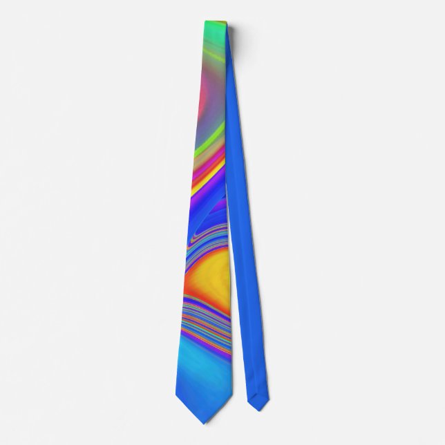Summerfeeling , Abstract 3D Rainbowart Tie (Front)