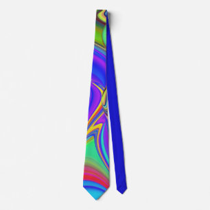 Summerfeeling , Abstract 3D Rainbowart Tie