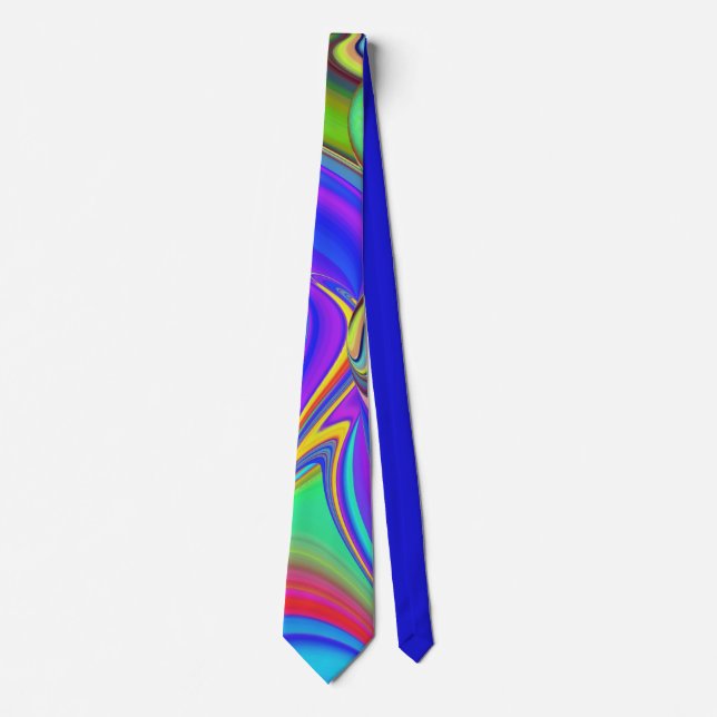 Summerfeeling , Abstract 3D Rainbowart Tie (Front)