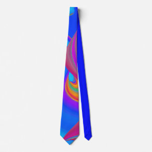 Summerfeeling , Abstract 3D Rainbowart Tie