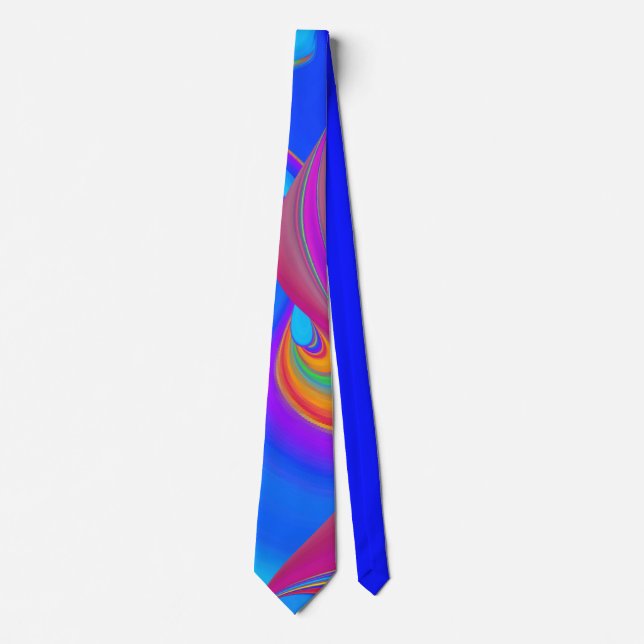 Summerfeeling , Abstract 3D Rainbowart Tie (Front)