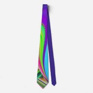 Summerfeeling , Abstract 3D Rainbowart Tie