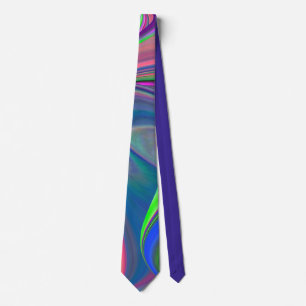 Summerfeeling , Abstract 3D Rainbowart Tie