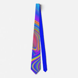 Summerfeeling , Abstract 3D Rainbowart Tie