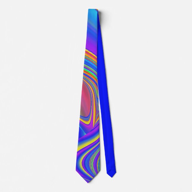 Summerfeeling , Abstract 3D Rainbowart Tie (Front)