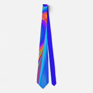 Summerfeeling , Abstract 3D Rainbowart Tie