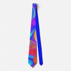 Summerfeeling , Abstract 3D Rainbowart Tie