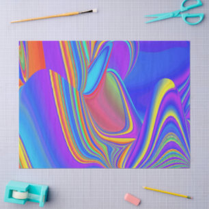 Summerfeeling , Abstract 3D Rainbowart Tissue Paper