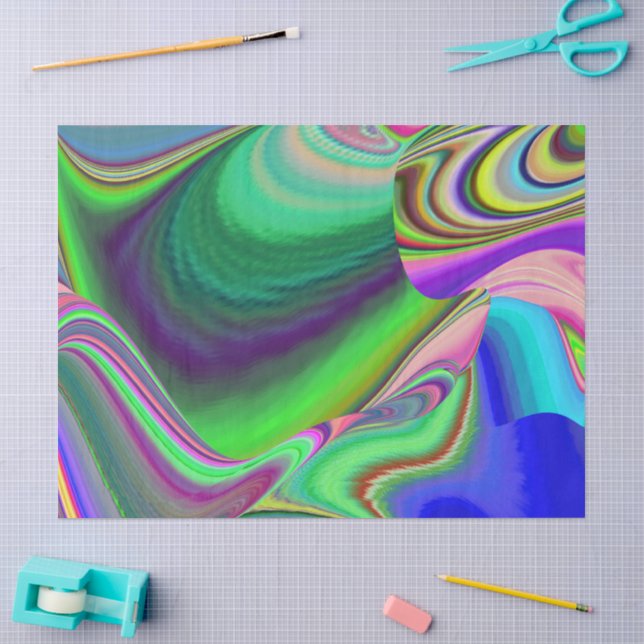 Summerfeeling , Abstract 3D Rainbowart Tissue Paper (Craft)