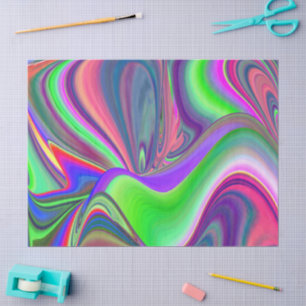 Summerfeeling , Abstract 3D Rainbowart Tissue Paper