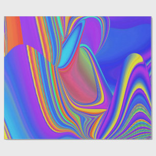 Summerfeeling , Abstract 3D Rainbowart Wrapping Paper
