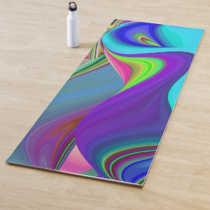 Summerfeeling , Abstract 3D Rainbowart Yoga Mat
