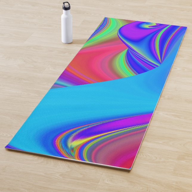 Summerfeeling , Abstract 3D Rainbowart Yoga Mat (In Situ)