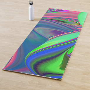 Summerfeeling , Abstract 3D Rainbowart Yoga Mat
