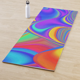 Summerfeeling , Abstract 3D Rainbowart Yoga Mat