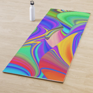 Summerfeeling , Abstract 3D Rainbowart Yoga Mat