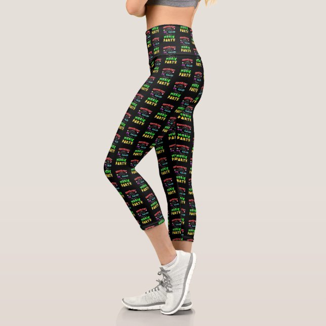 Summerfest It's Called Music Party Capri Leggings (Left)