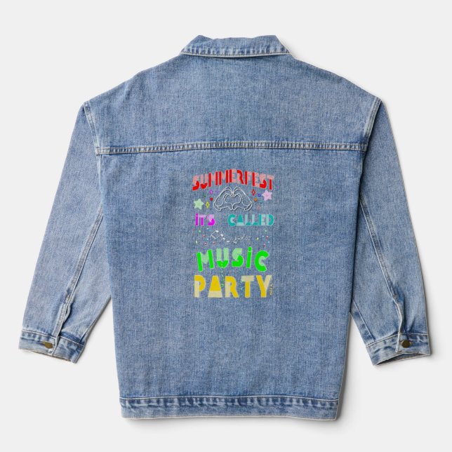Summerfest It's Called Music Party Denim Jacket (Back)