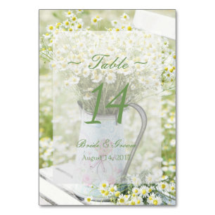 Summerfield Daisies Camomile Wedding Table Number